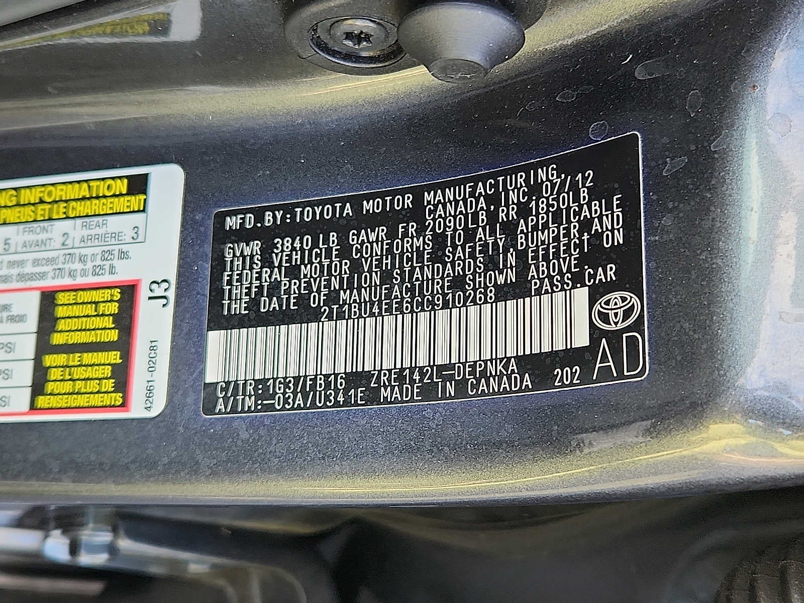 2012 Toyota Corolla LE