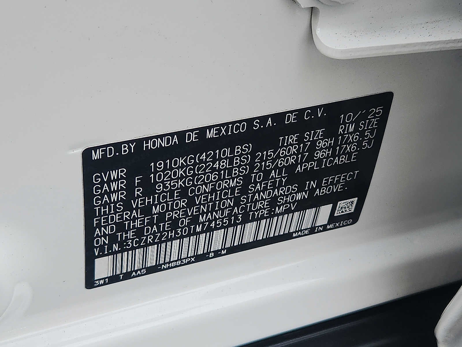 2026 Honda HR-V LX