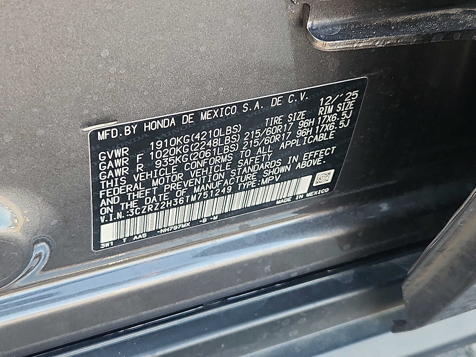 2026 Honda HR-V LX