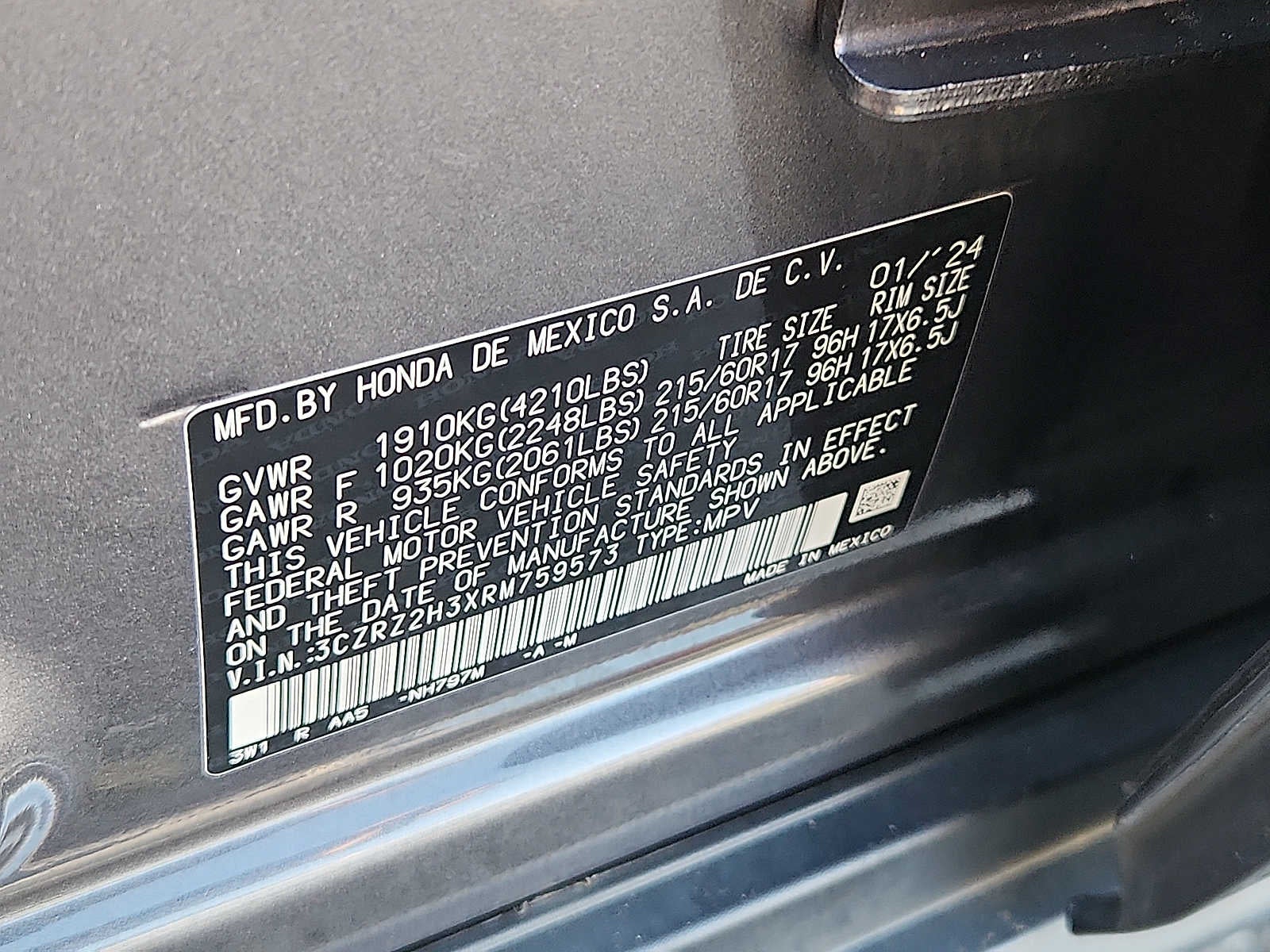 2024 Honda HR-V LX