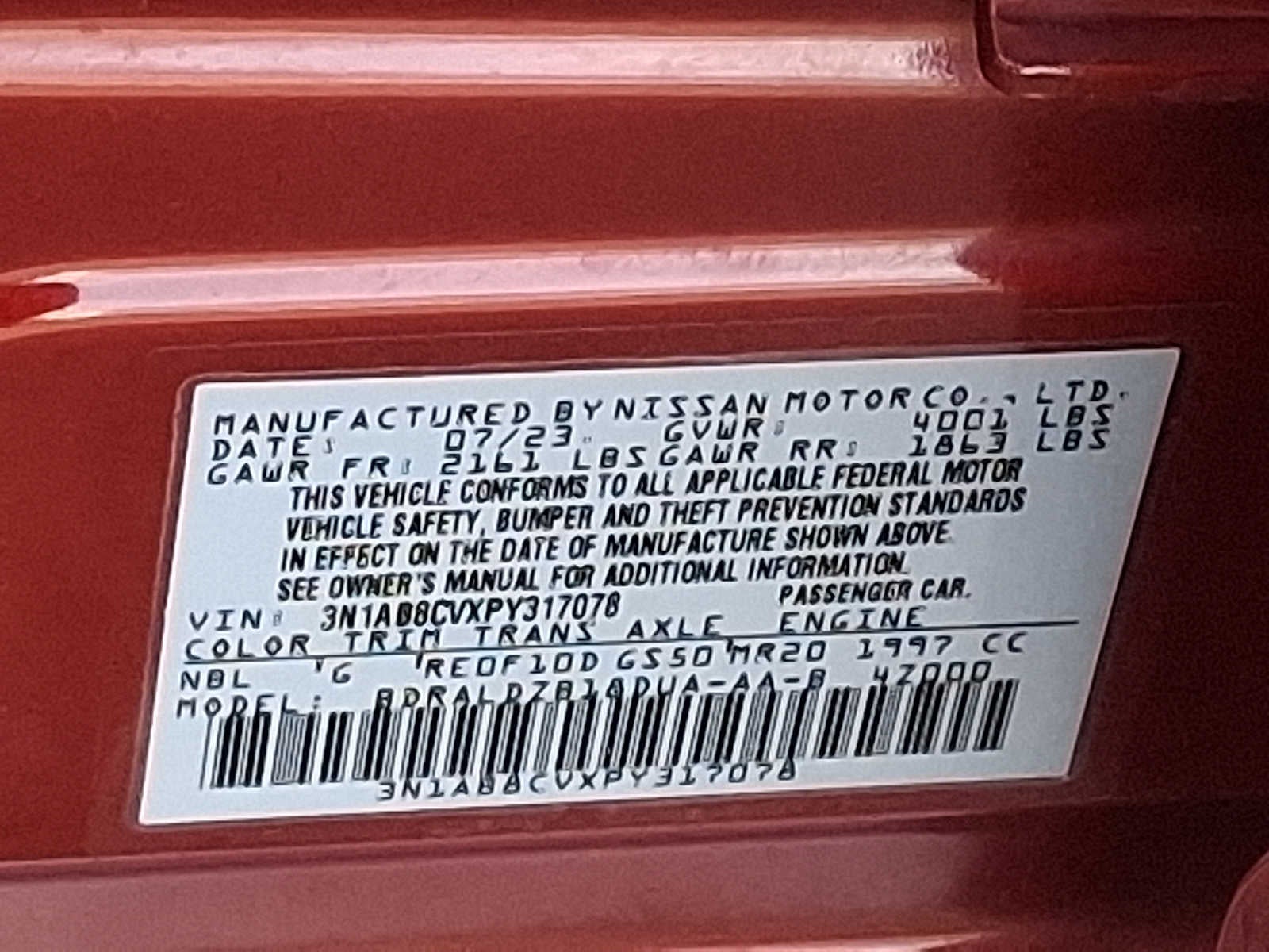 2023 Nissan Sentra SV