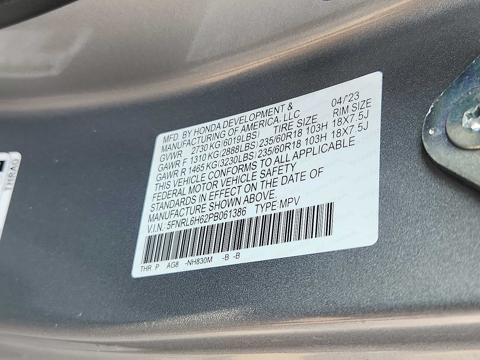 2023 Honda Odyssey EX-L