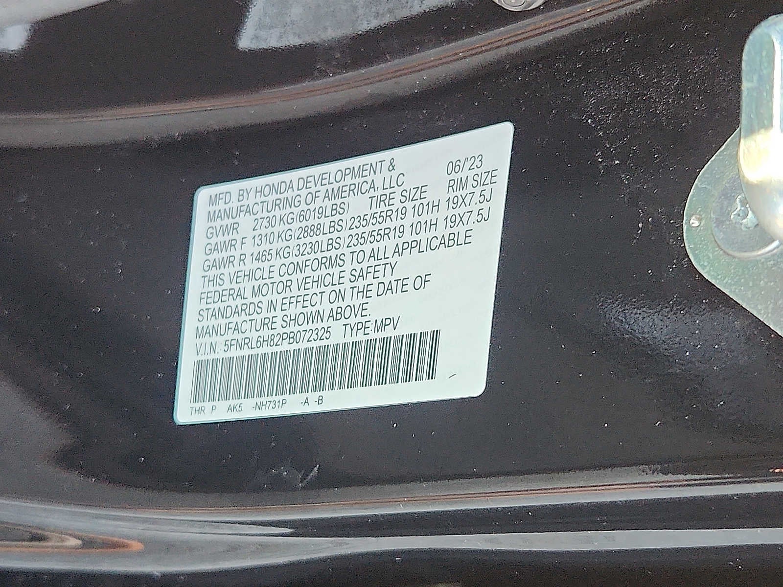 2023 Honda Odyssey Touring