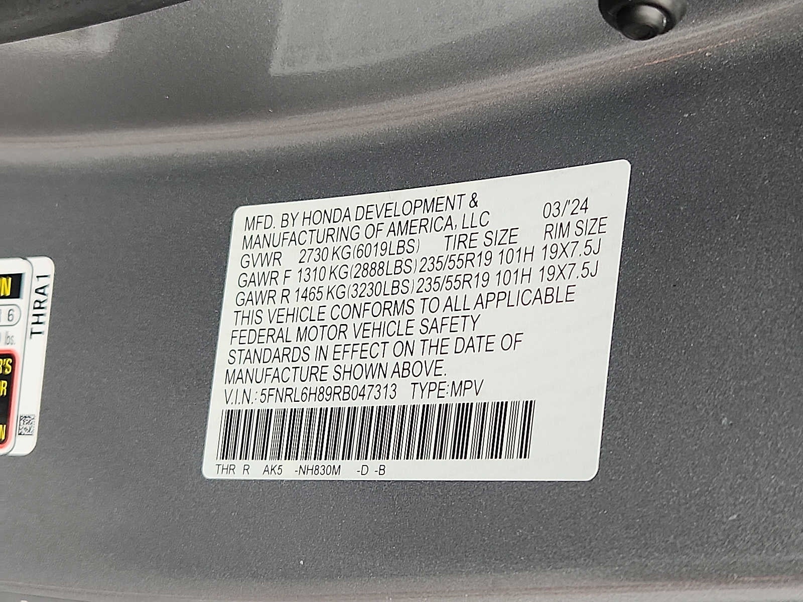 2024 Honda Odyssey Touring