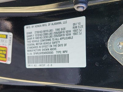 2019 Honda Odyssey Elite