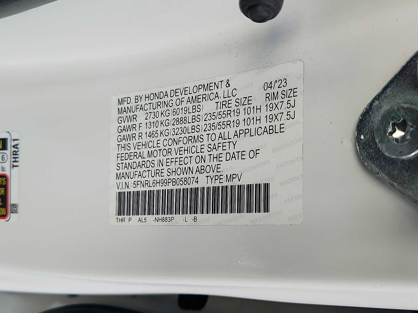 2023 Honda Odyssey Elite
