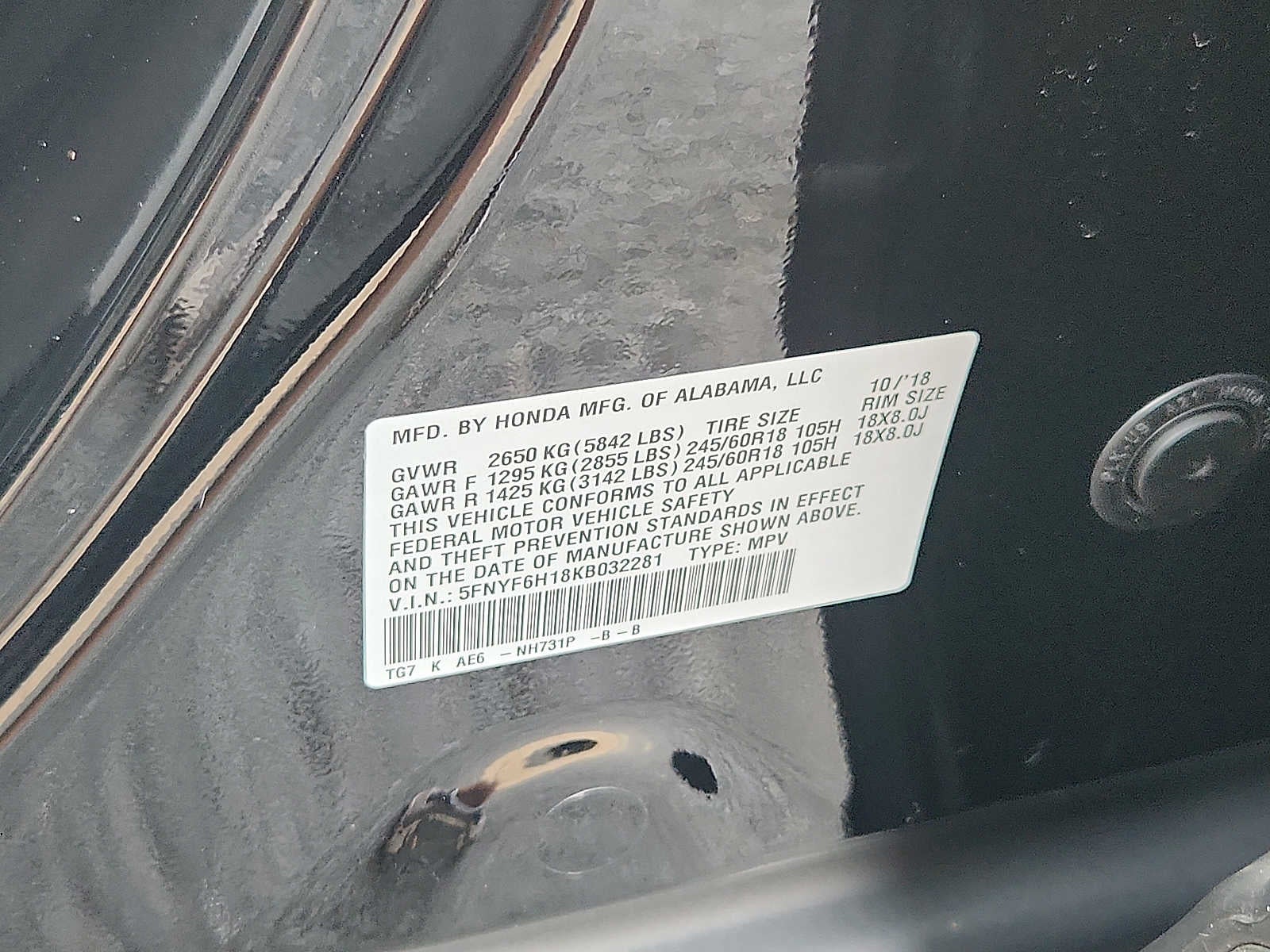 2019 Honda Pilot LX