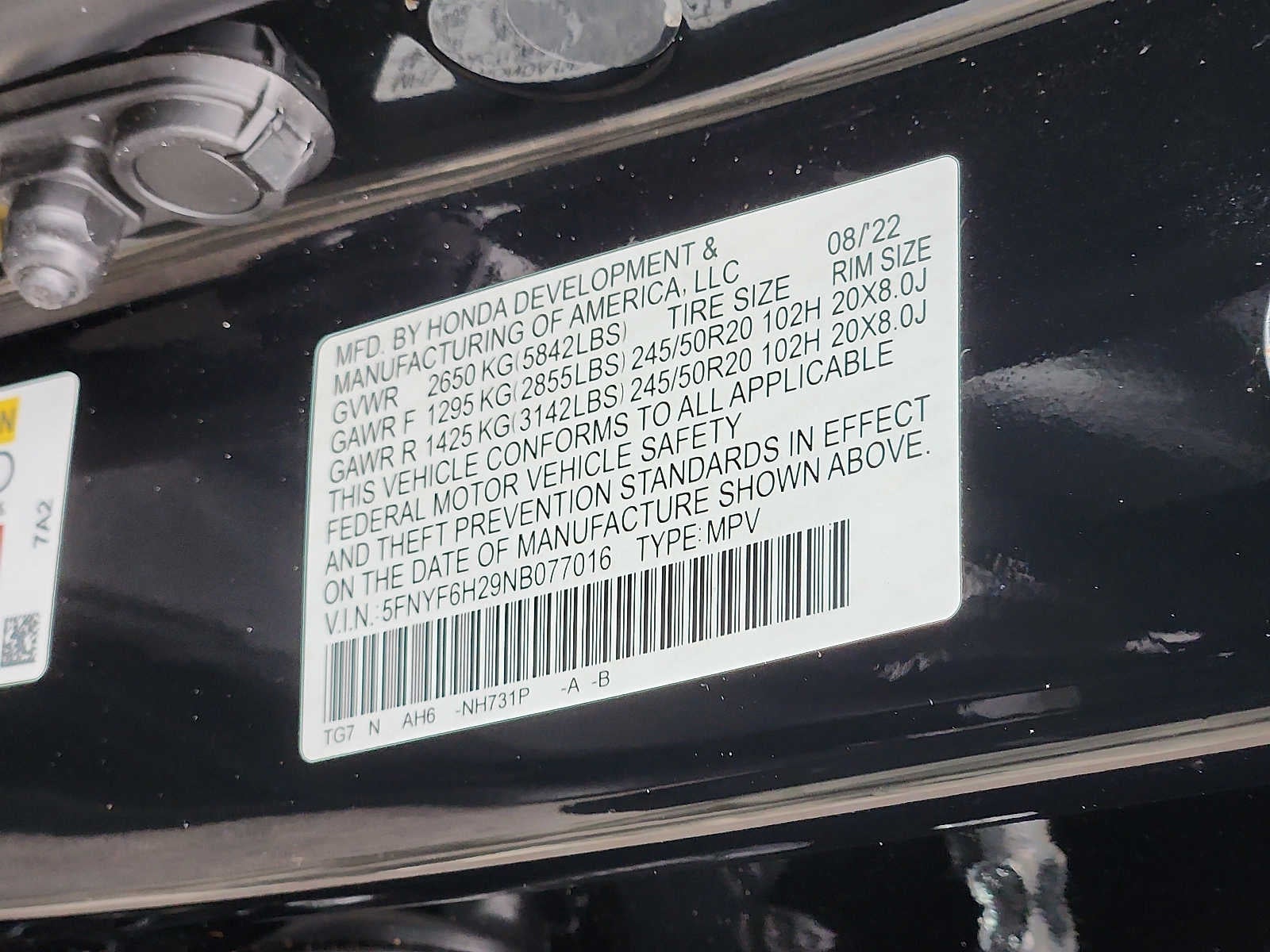 2022 Honda Pilot Special Edition