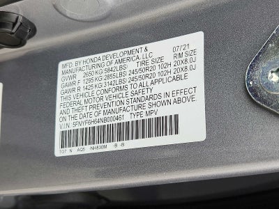 2022 Honda Pilot Touring 7-Passenger