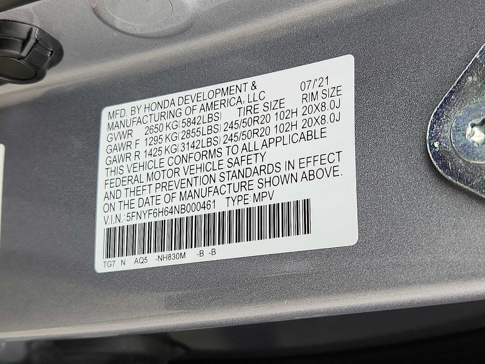 2022 Honda Pilot Touring 7-Passenger