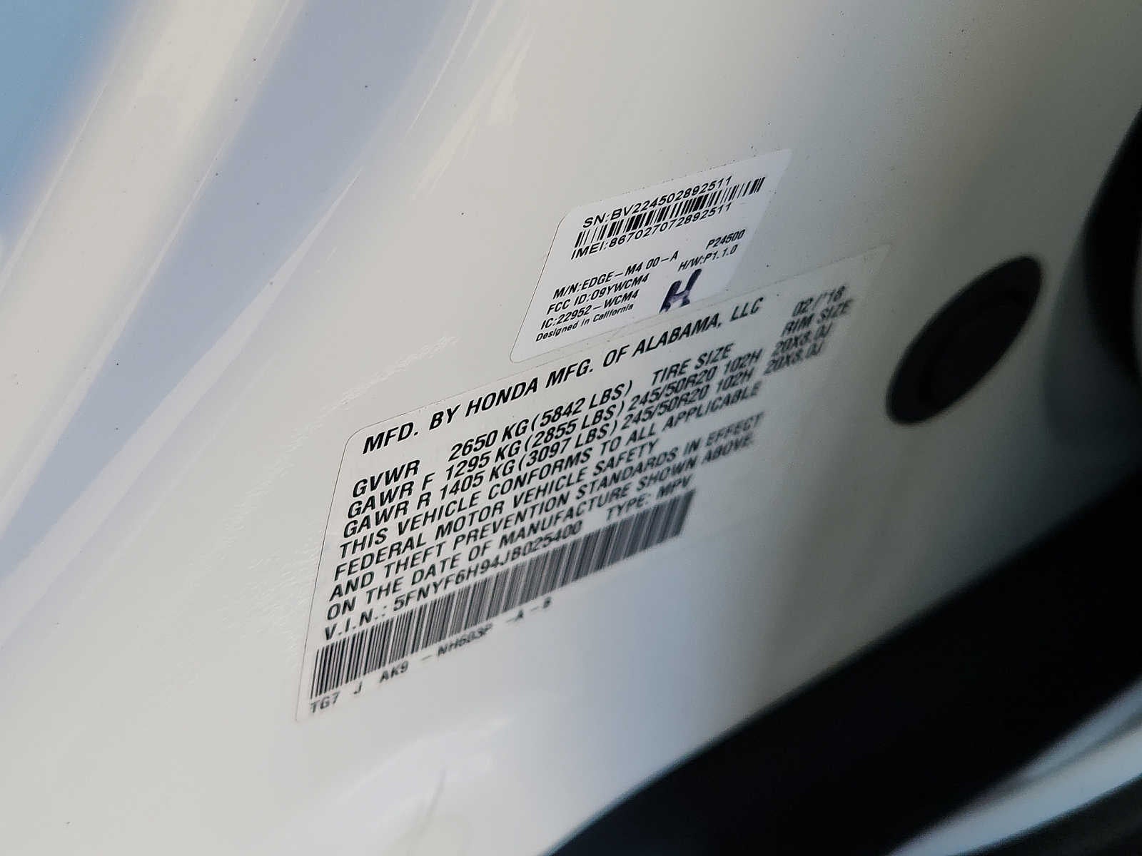 2018 Honda Pilot Touring