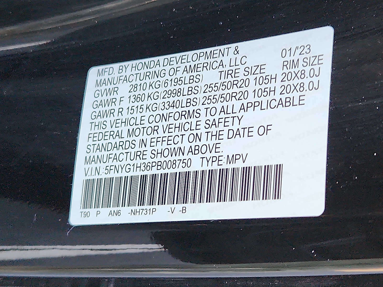 2023 Honda Pilot Sport