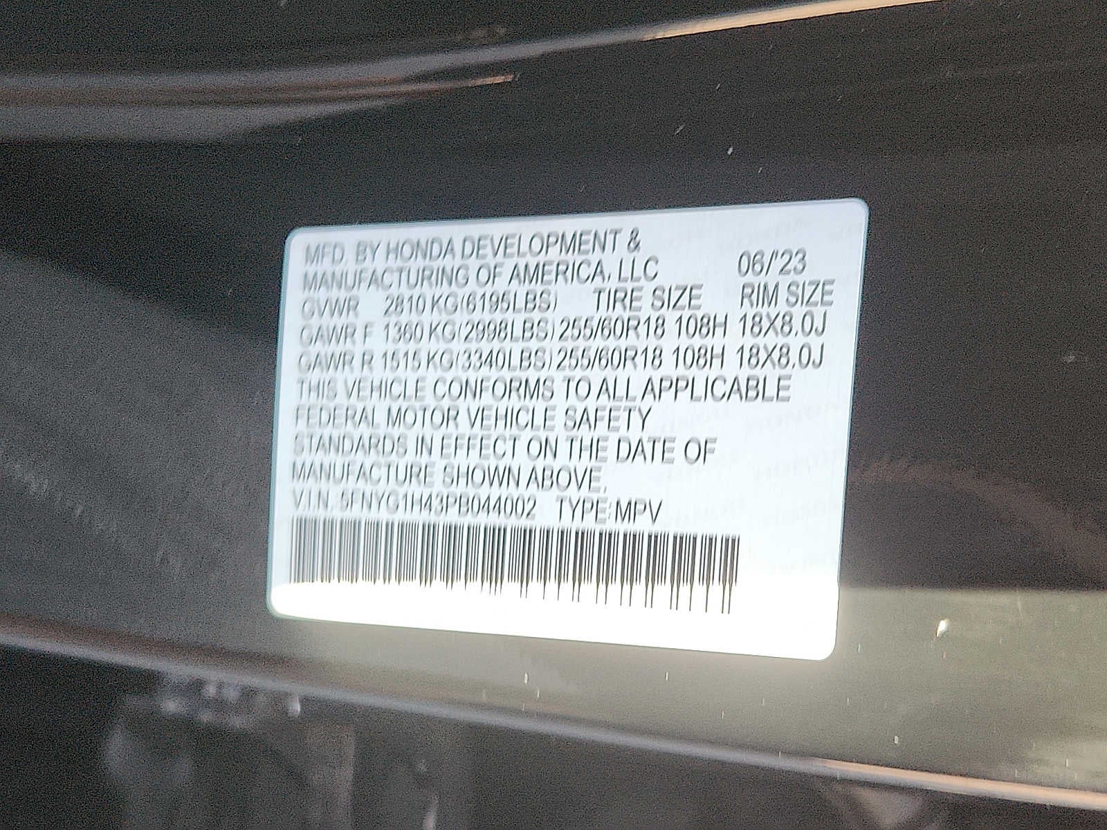 2023 Honda Pilot EX-L 8 Passenger