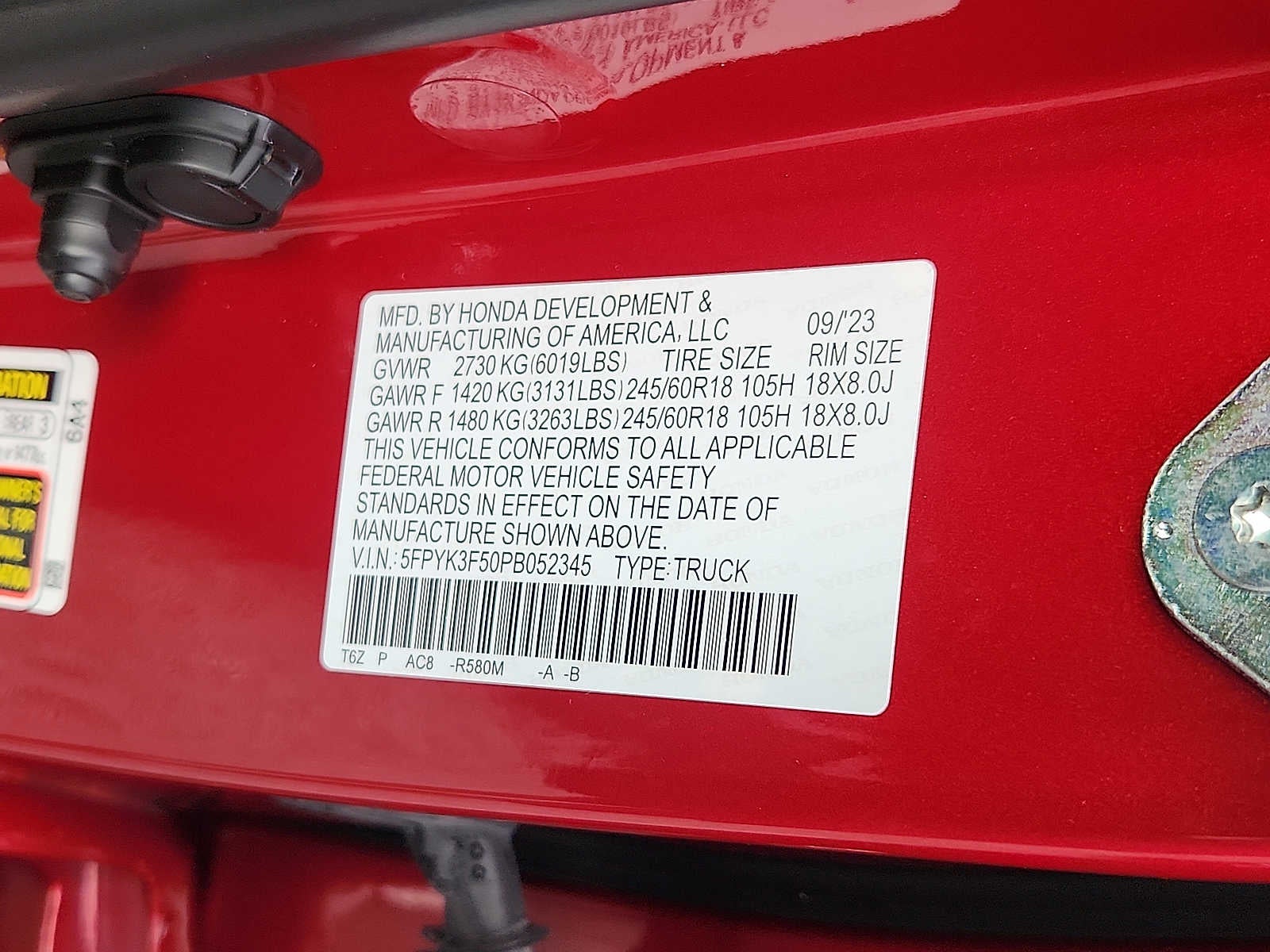 2023 Honda Ridgeline RTL