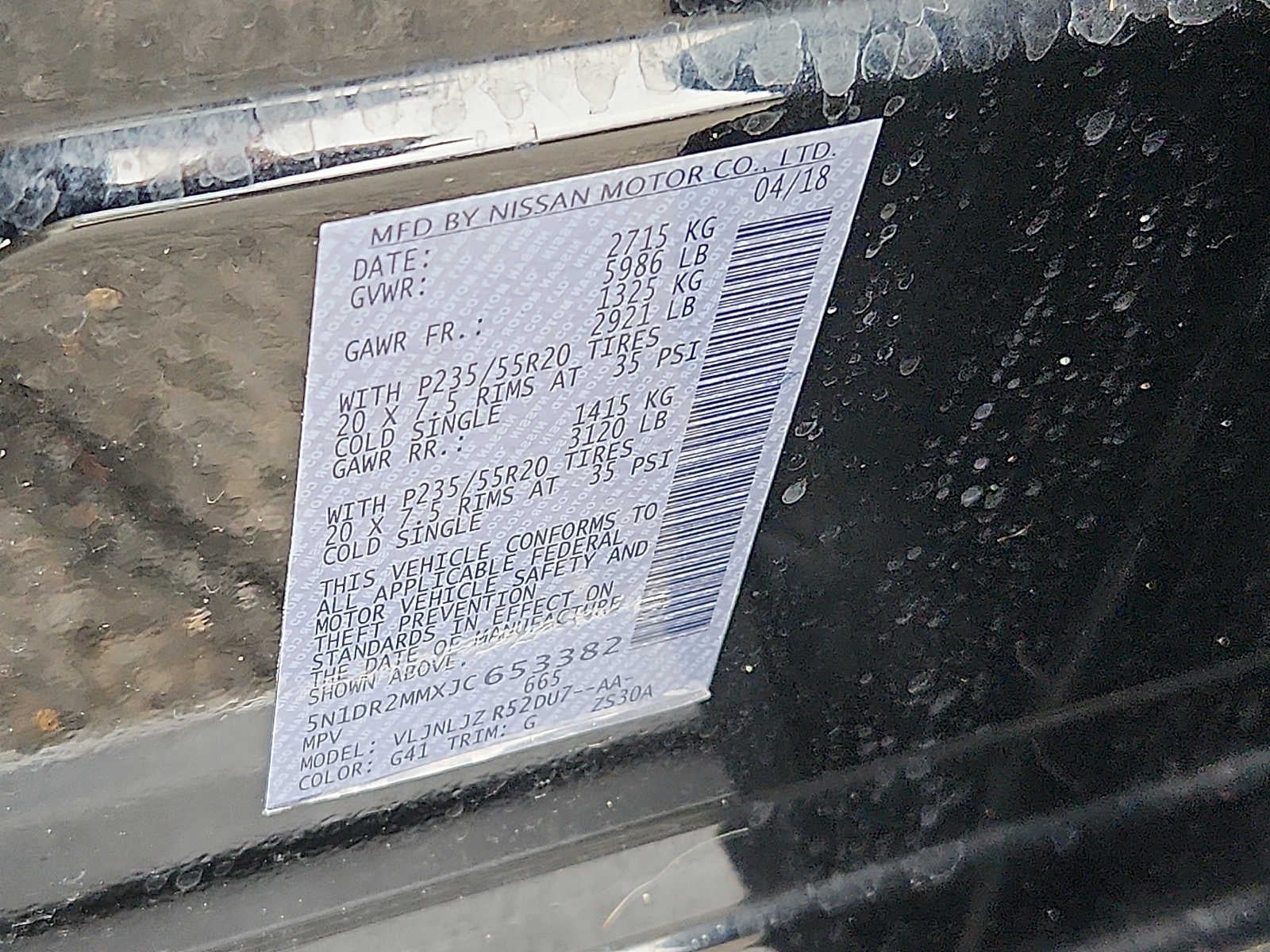 2018 Nissan Pathfinder Platinum