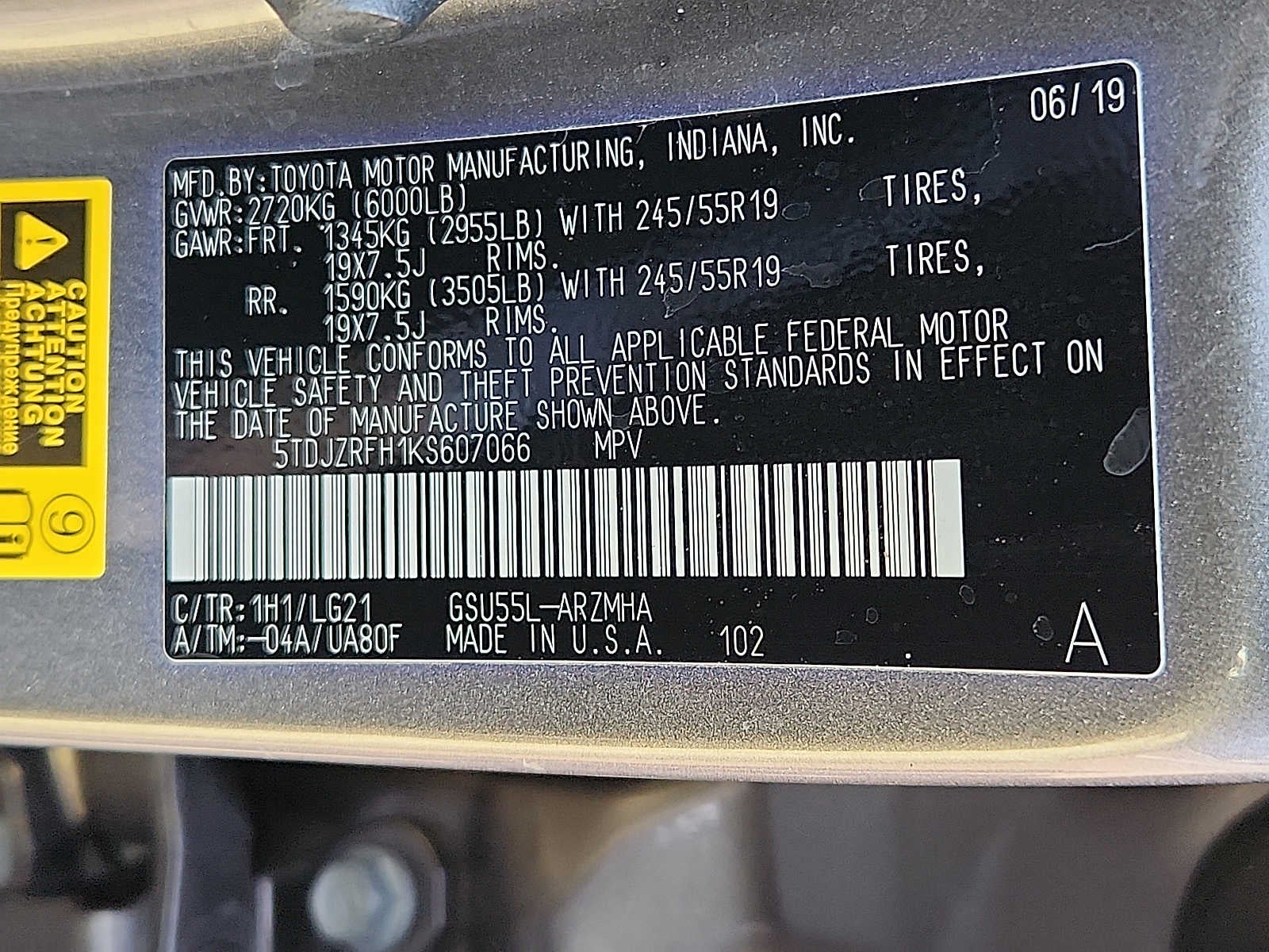 2019 Toyota Highlander SE