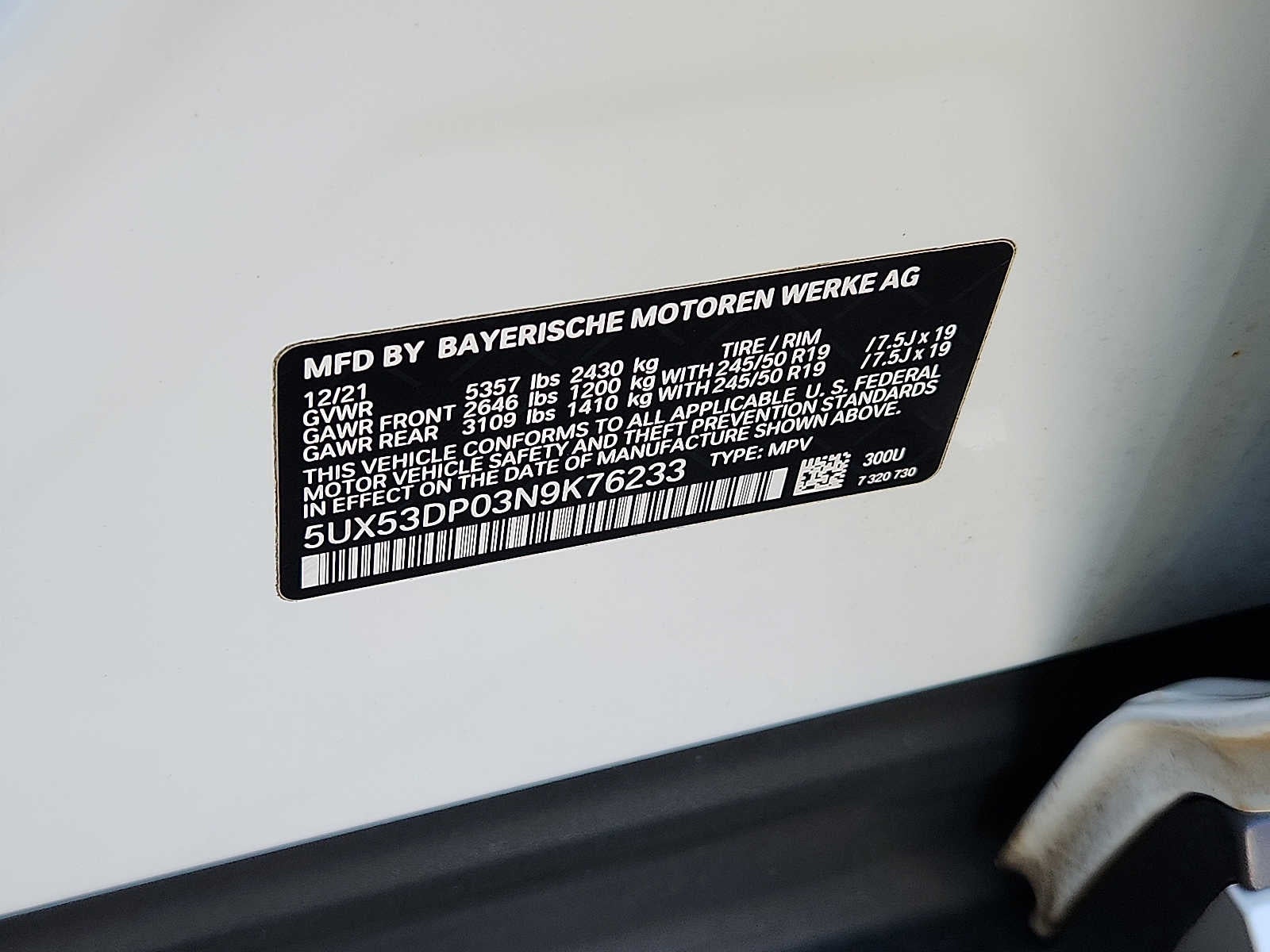 2022 BMW X3 xDrive30i