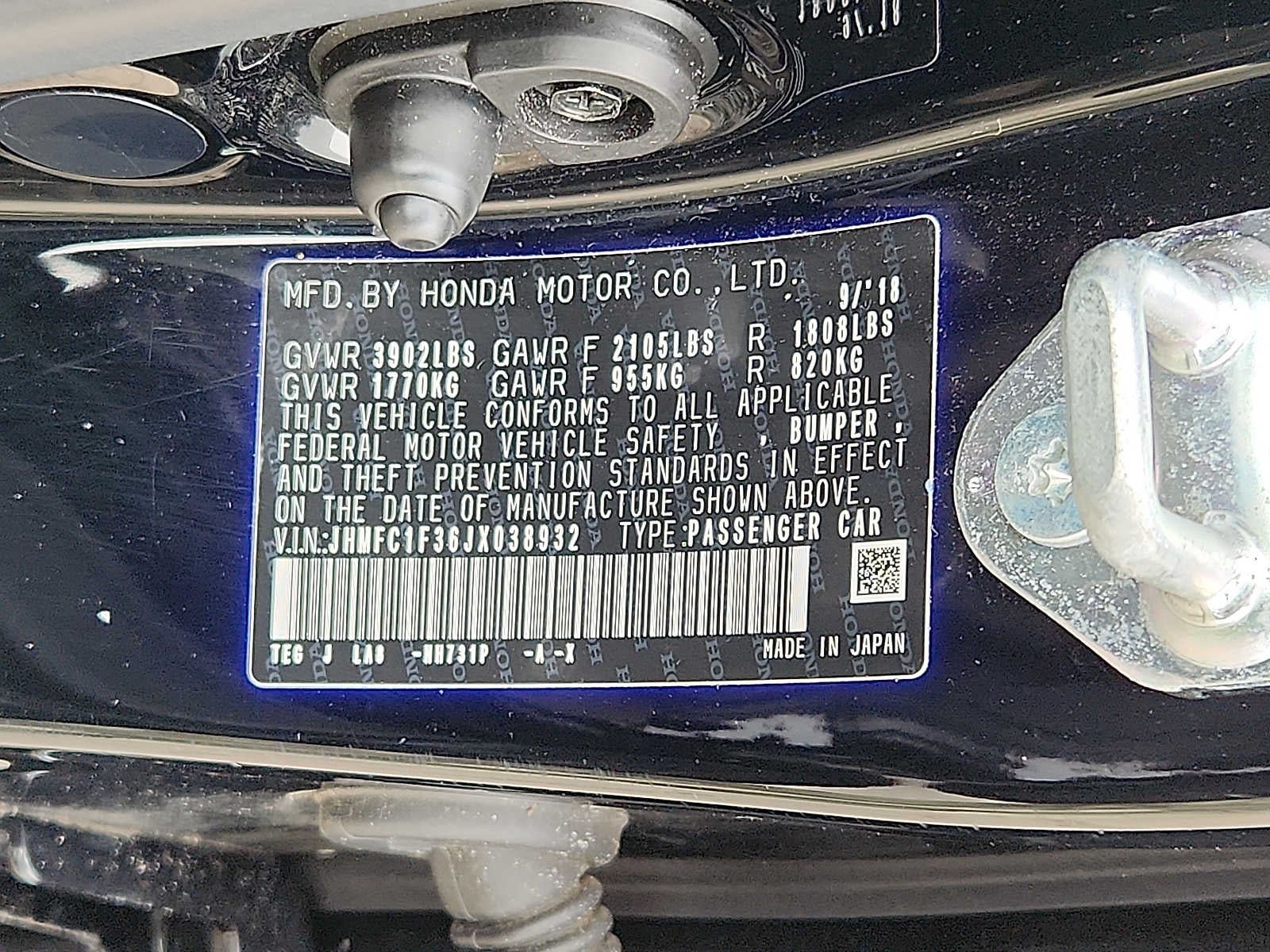 2018 Honda Civic Sedan EX-T