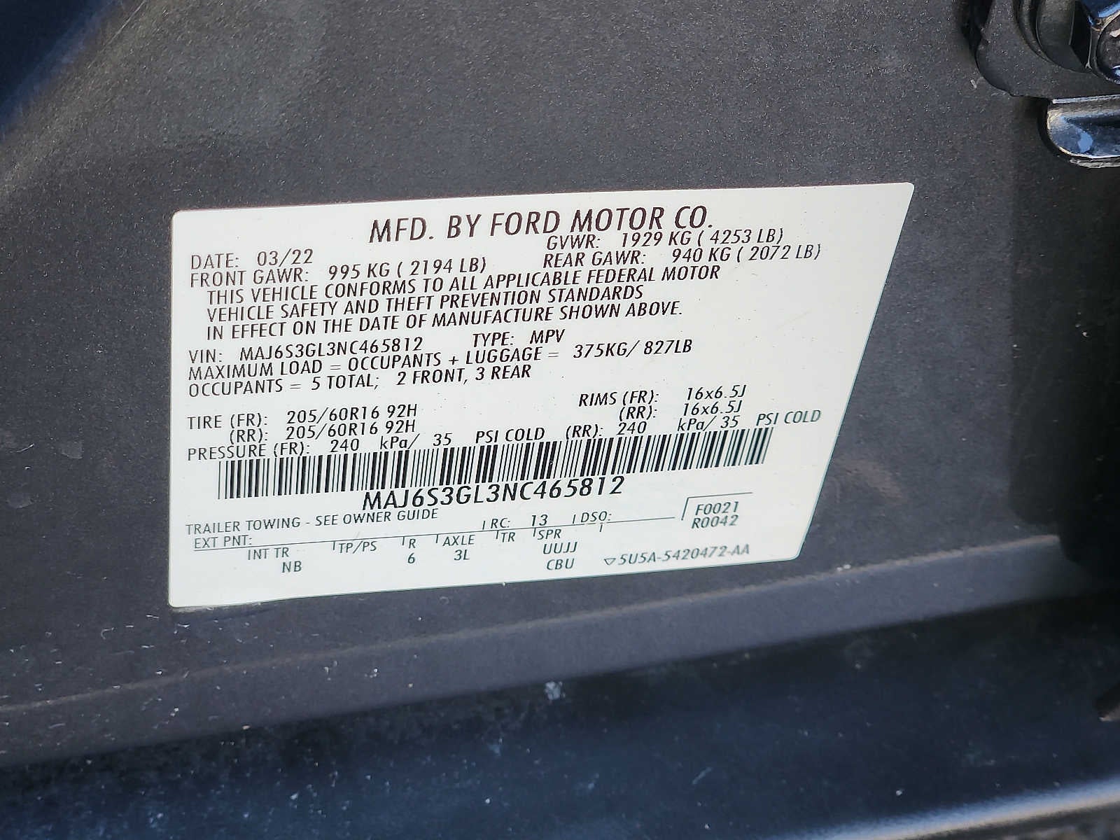 2022 Ford EcoSport SE