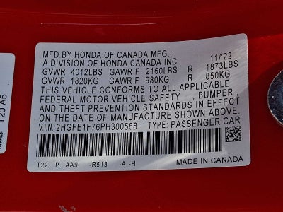 2023 Honda Civic EX