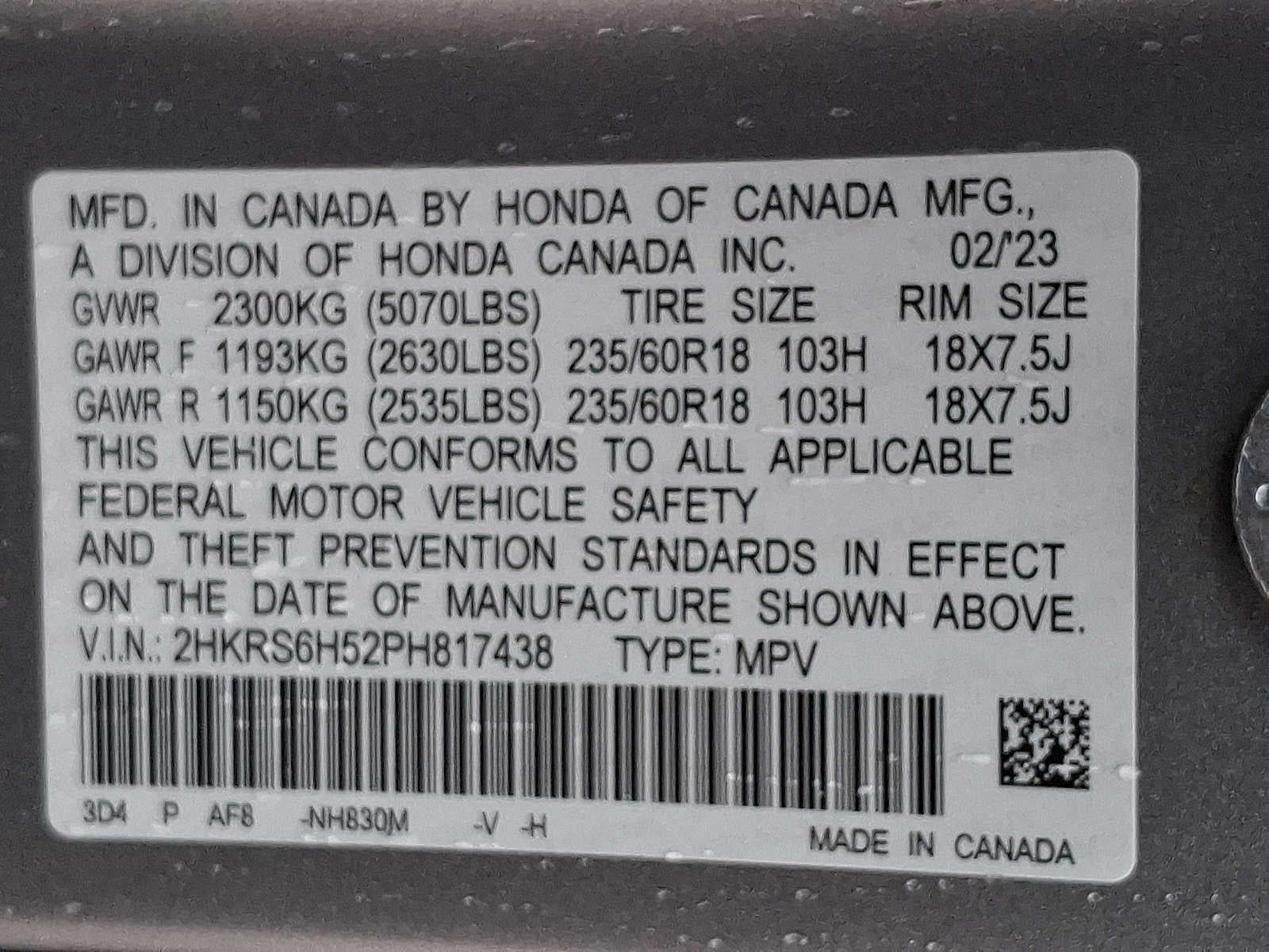 2023 Honda CR-V Hybrid Sport