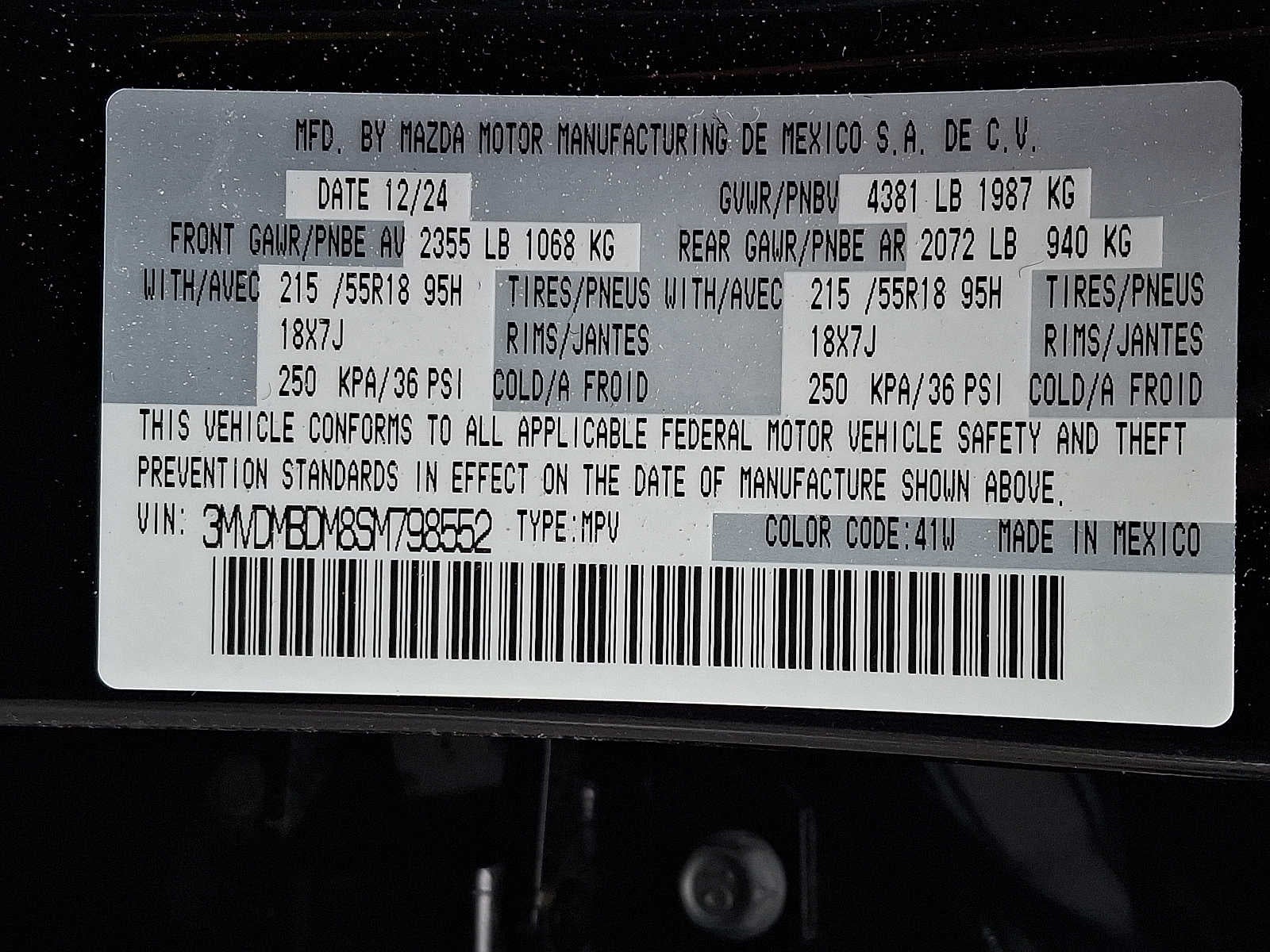 2025 Mazda Mazda CX-30 2.5 S Premium Package