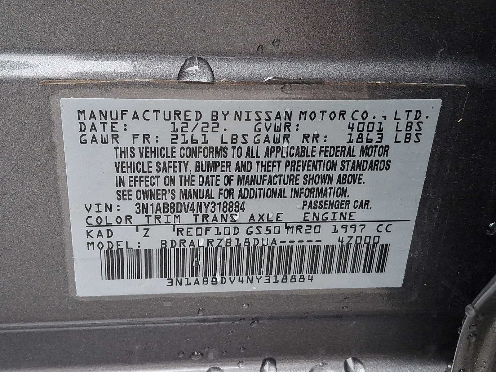 2022 Nissan Sentra SR