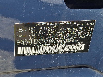 2023 Subaru Ascent Onyx Edition Limited