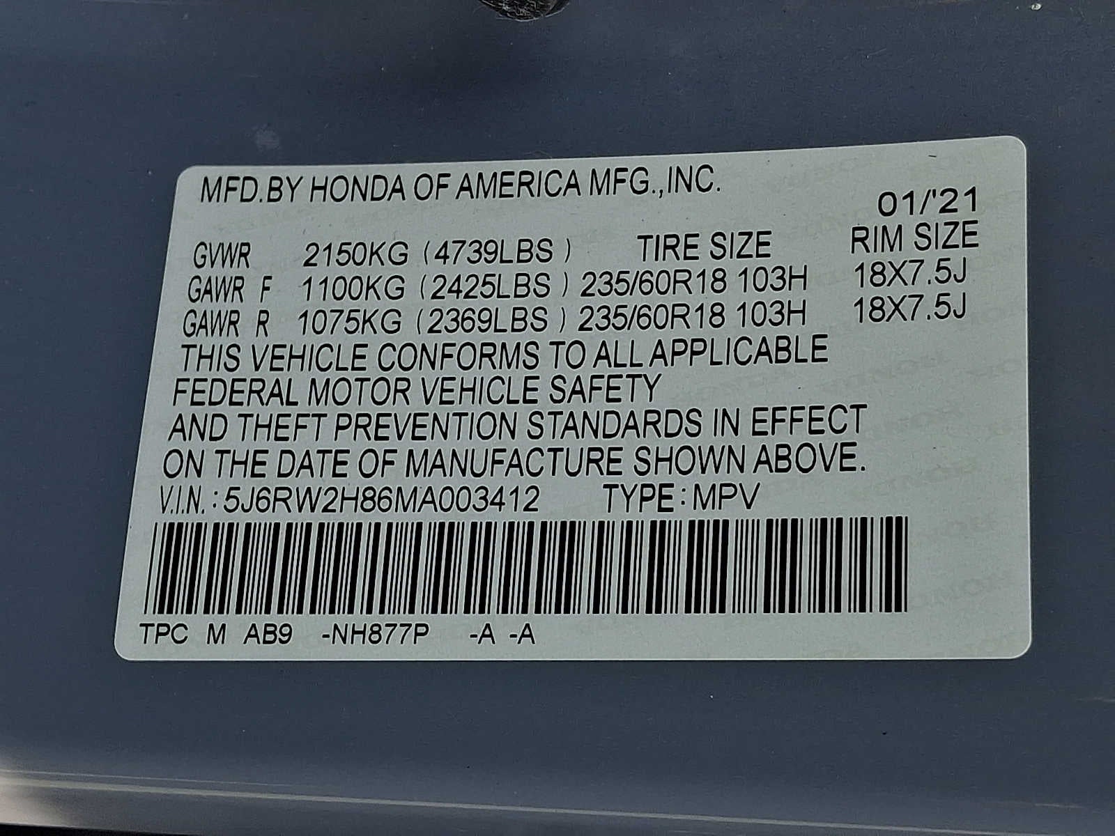 2021 Honda CR-V EX-L