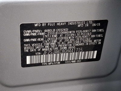 2016 Subaru Forester 2.5i Limited