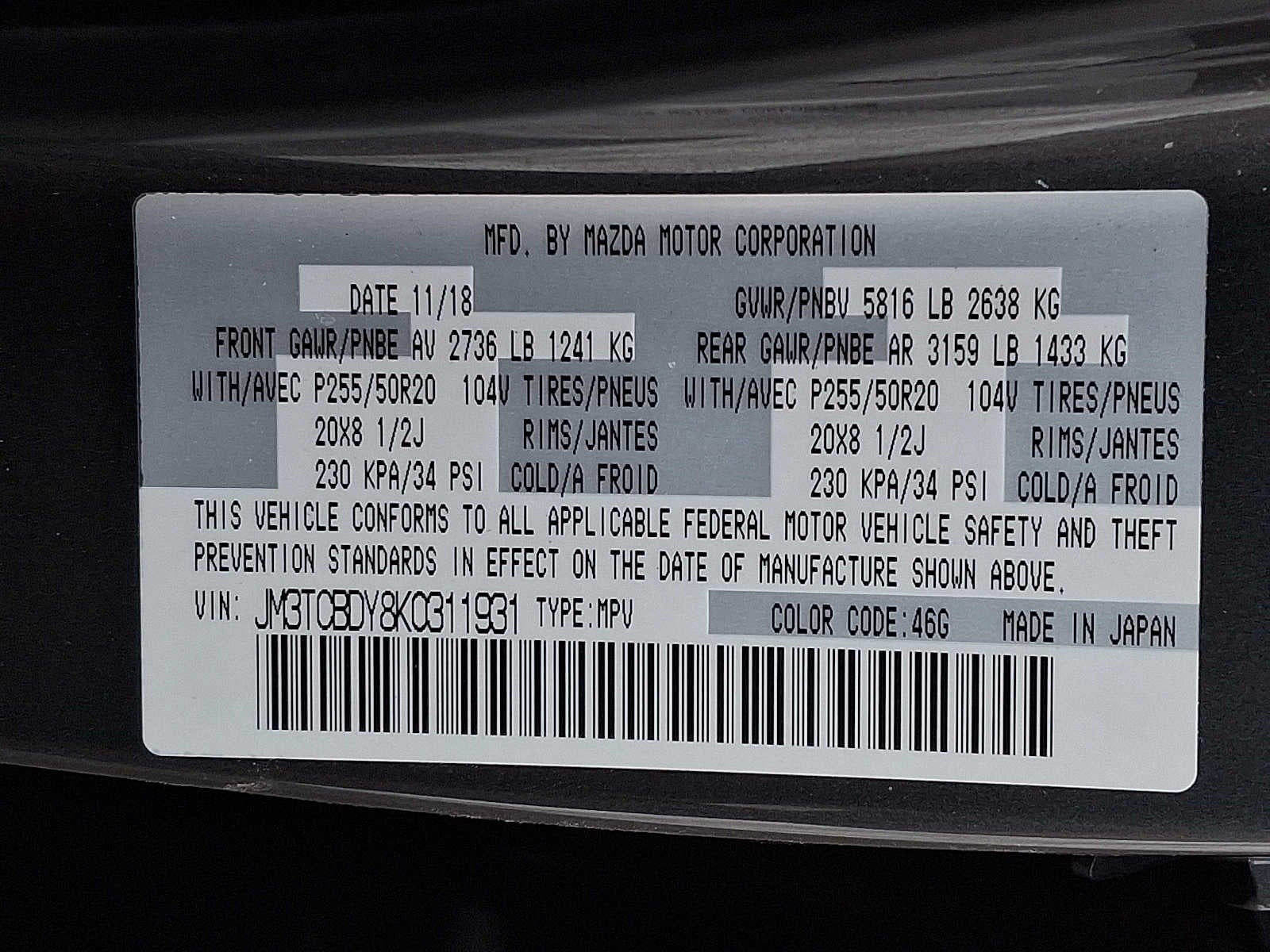 2019 Mazda Mazda CX-9 Grand Touring