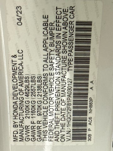 2023 Honda Accord Hybrid Touring
