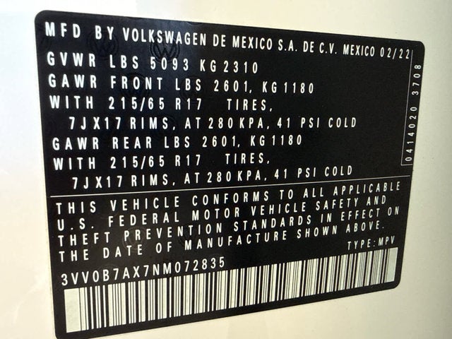 2022 Volkswagen Tiguan S