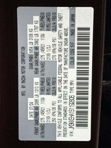 2025 Mazda Mazda CX-90 PHEV Premium Plus Package AWD