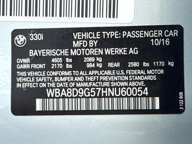 2017 BMW 3 Series 330i xDrive