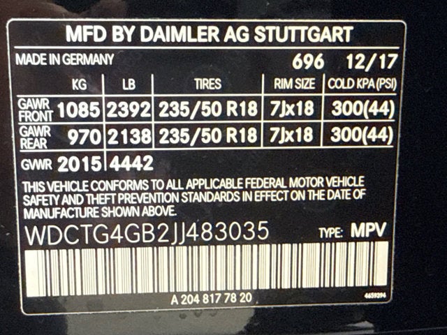 2018 Mercedes-Benz GLA GLA 250
