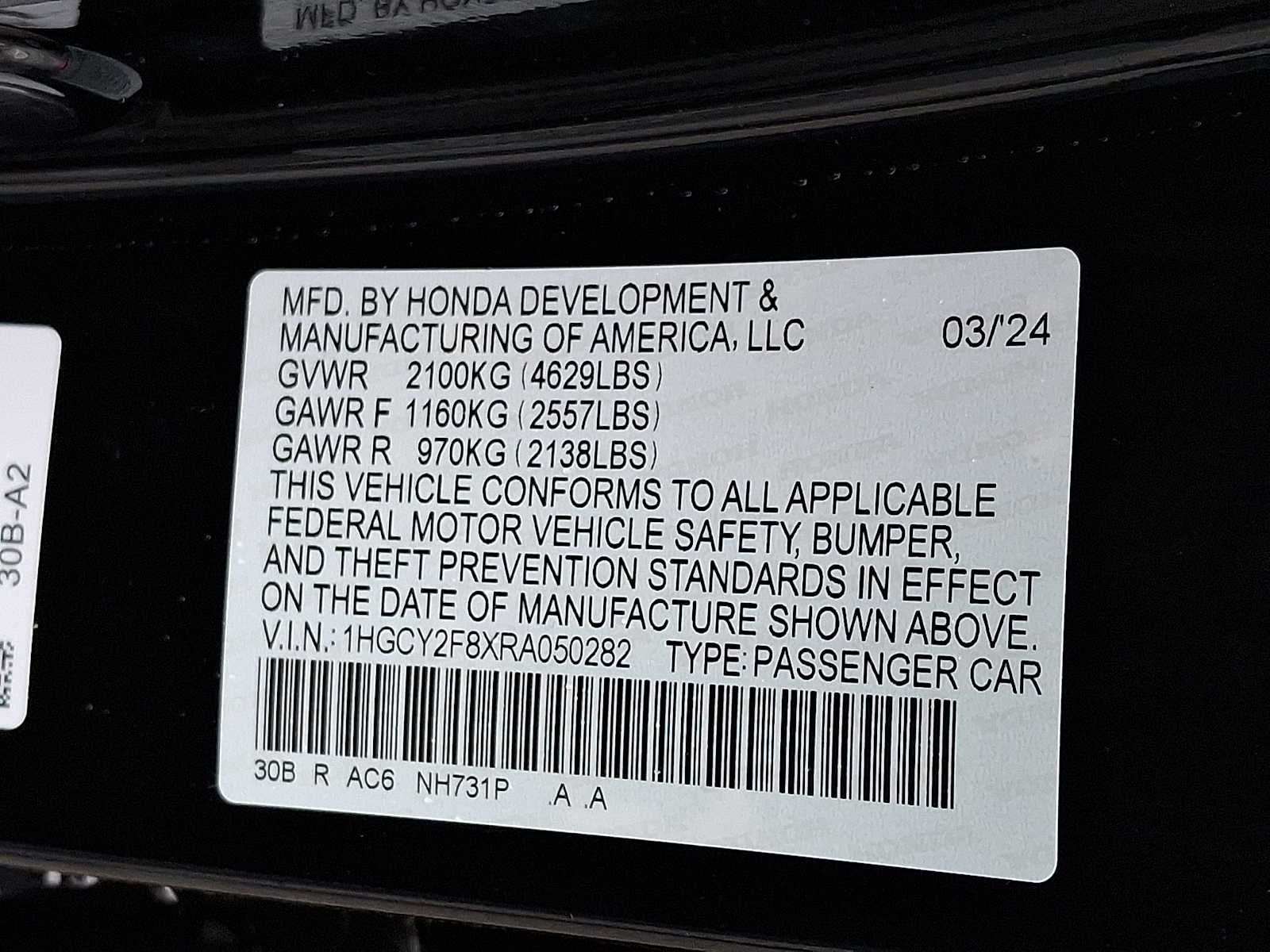 2024 Honda Accord Hybrid Touring Sedan