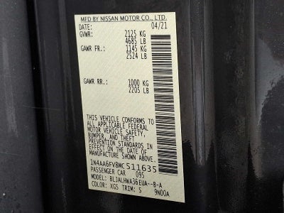 2021 Nissan Maxima Platinum 3.5L