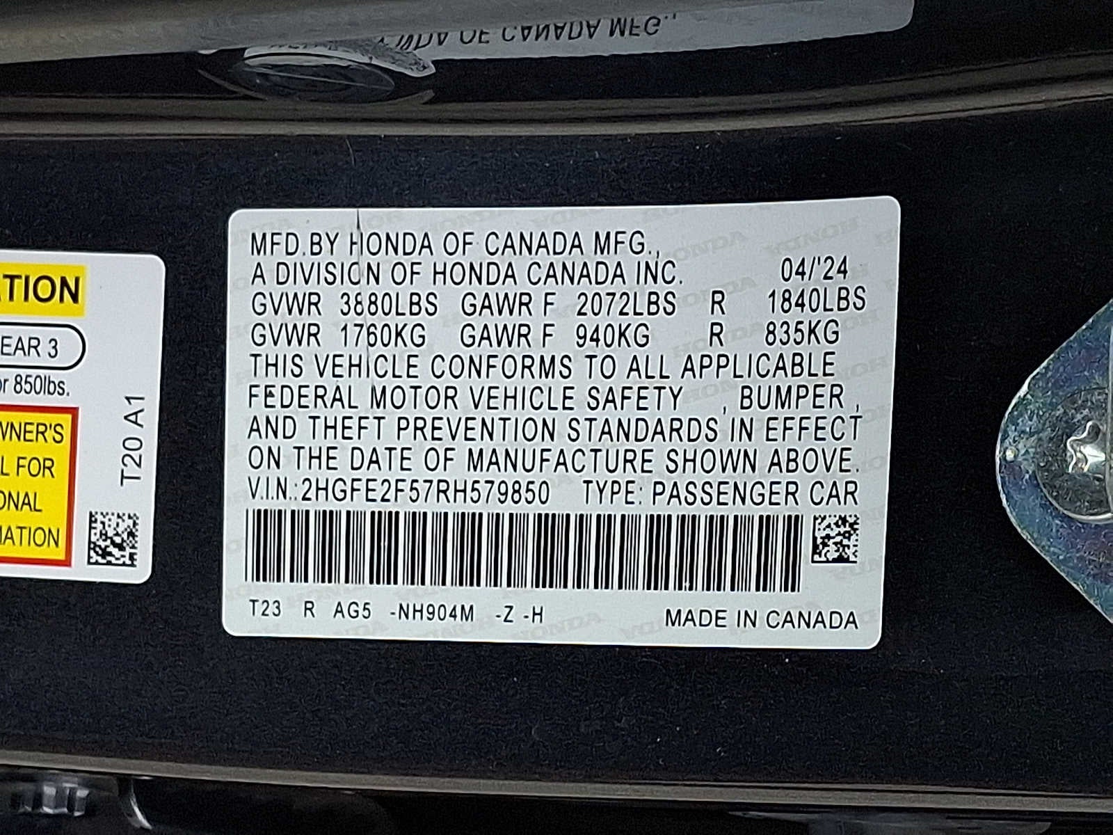 2024 Honda Civic Sport CVT