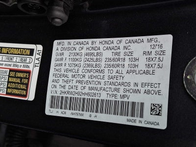 2017 Honda CR-V Touring AWD