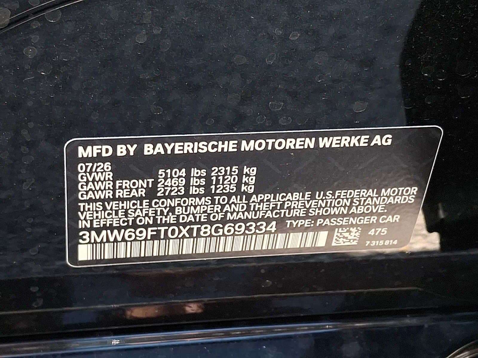 2026 BMW 3 Series M340i NA xDrive Sedan