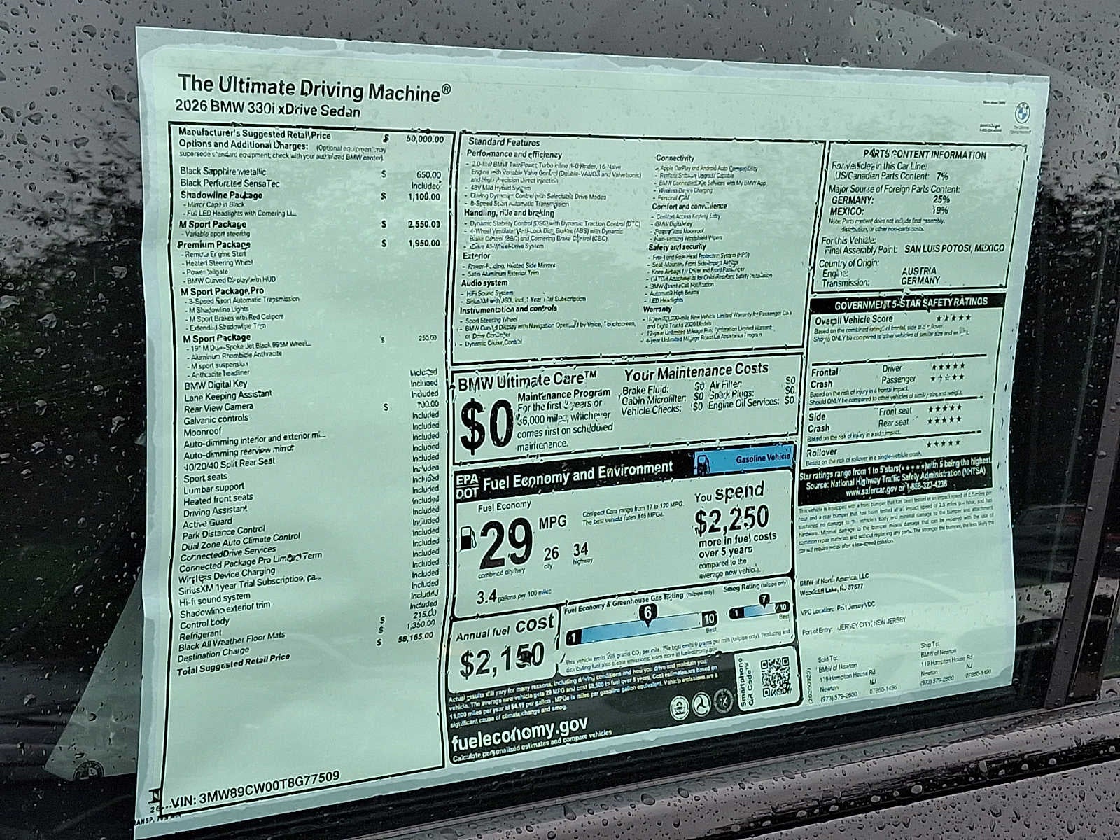 2026 BMW 3 Series 330i NA xDrive Sedan