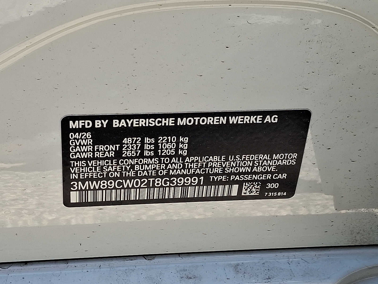 2026 BMW 3 Series 330i NA xDrive Sedan