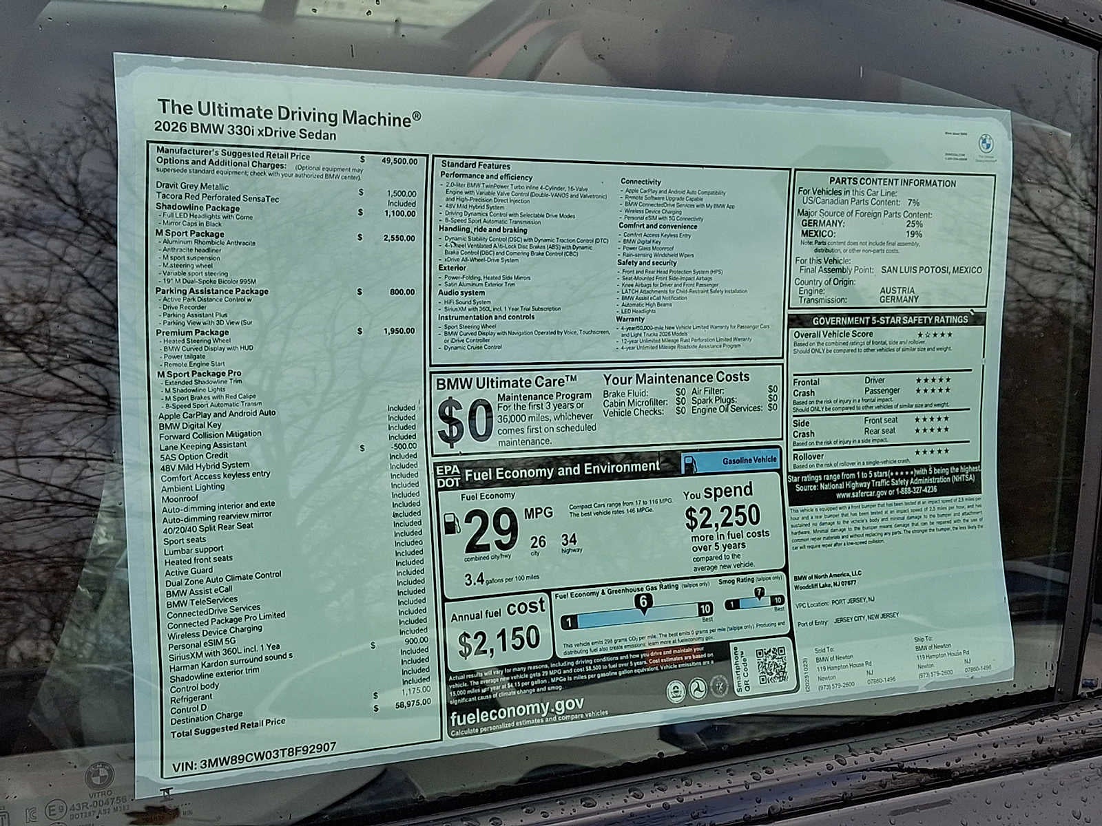 2026 BMW 3 Series 330i NA xDrive Sedan