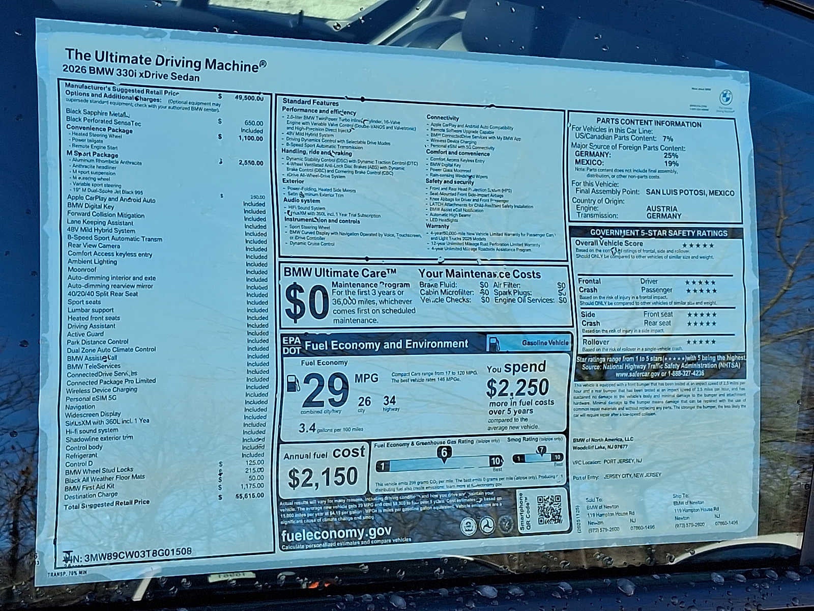 2026 BMW 3 Series 330i NA xDrive Sedan