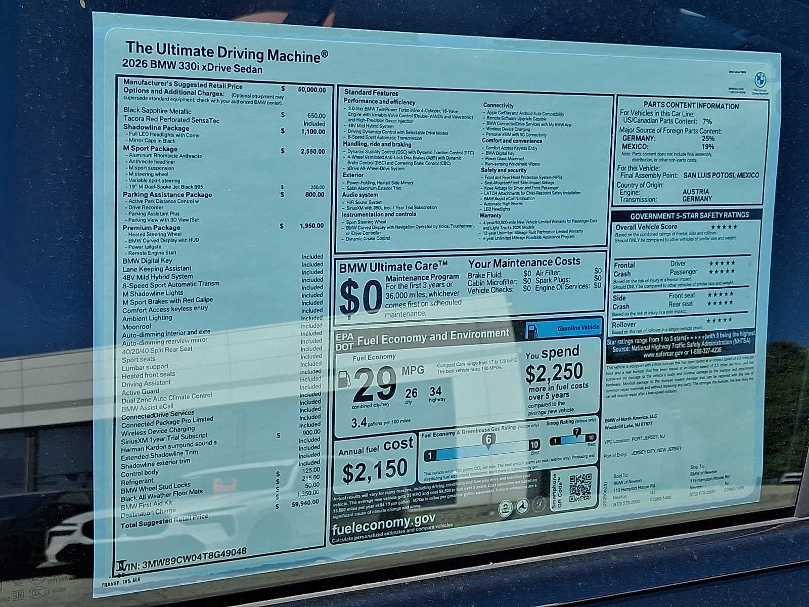 2026 BMW 3 Series 330i NA xDrive Sedan