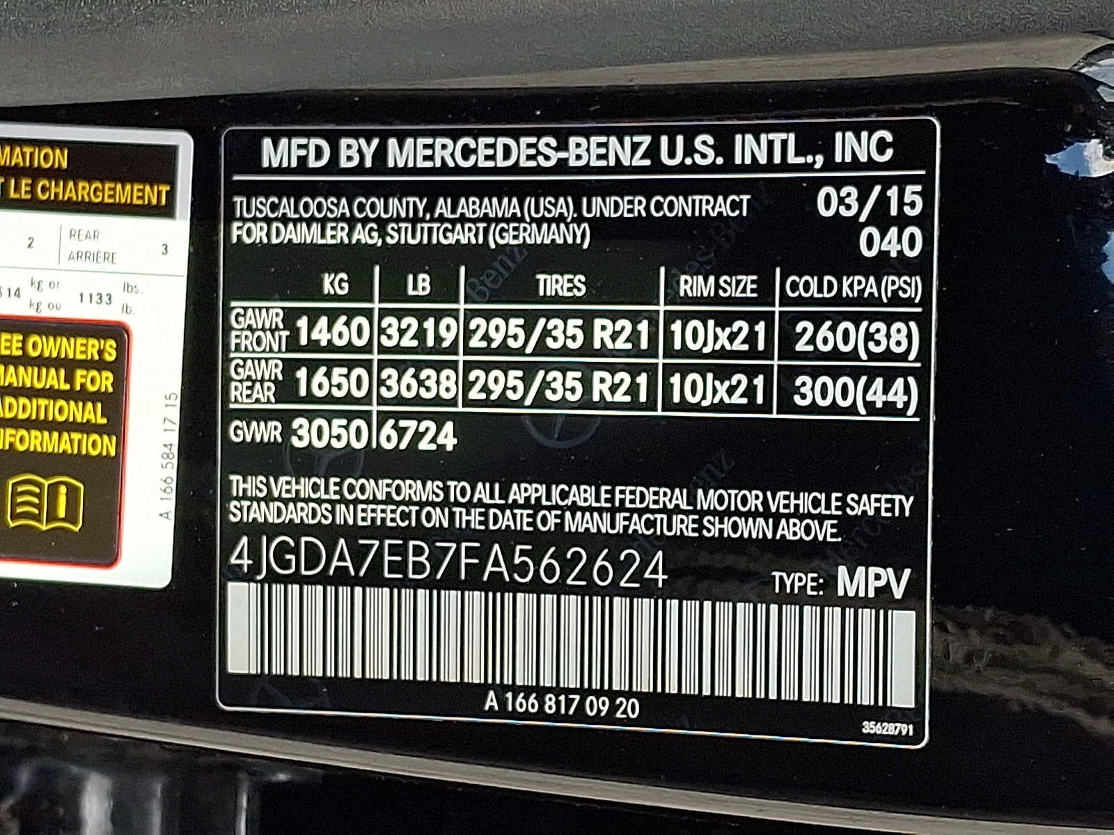 2015 Mercedes-Benz M-Class 4MATIC® 4dr ML 63 AMG®