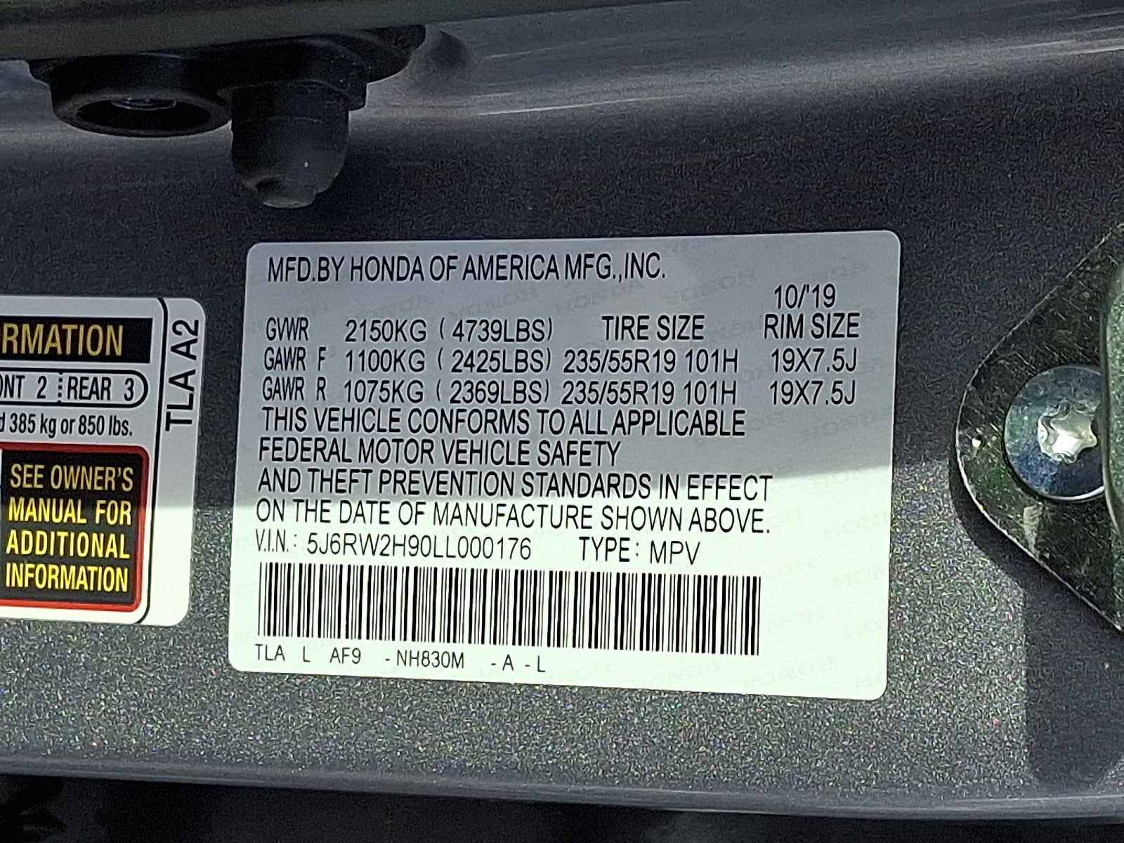 2020 Honda CR-V Touring AWD