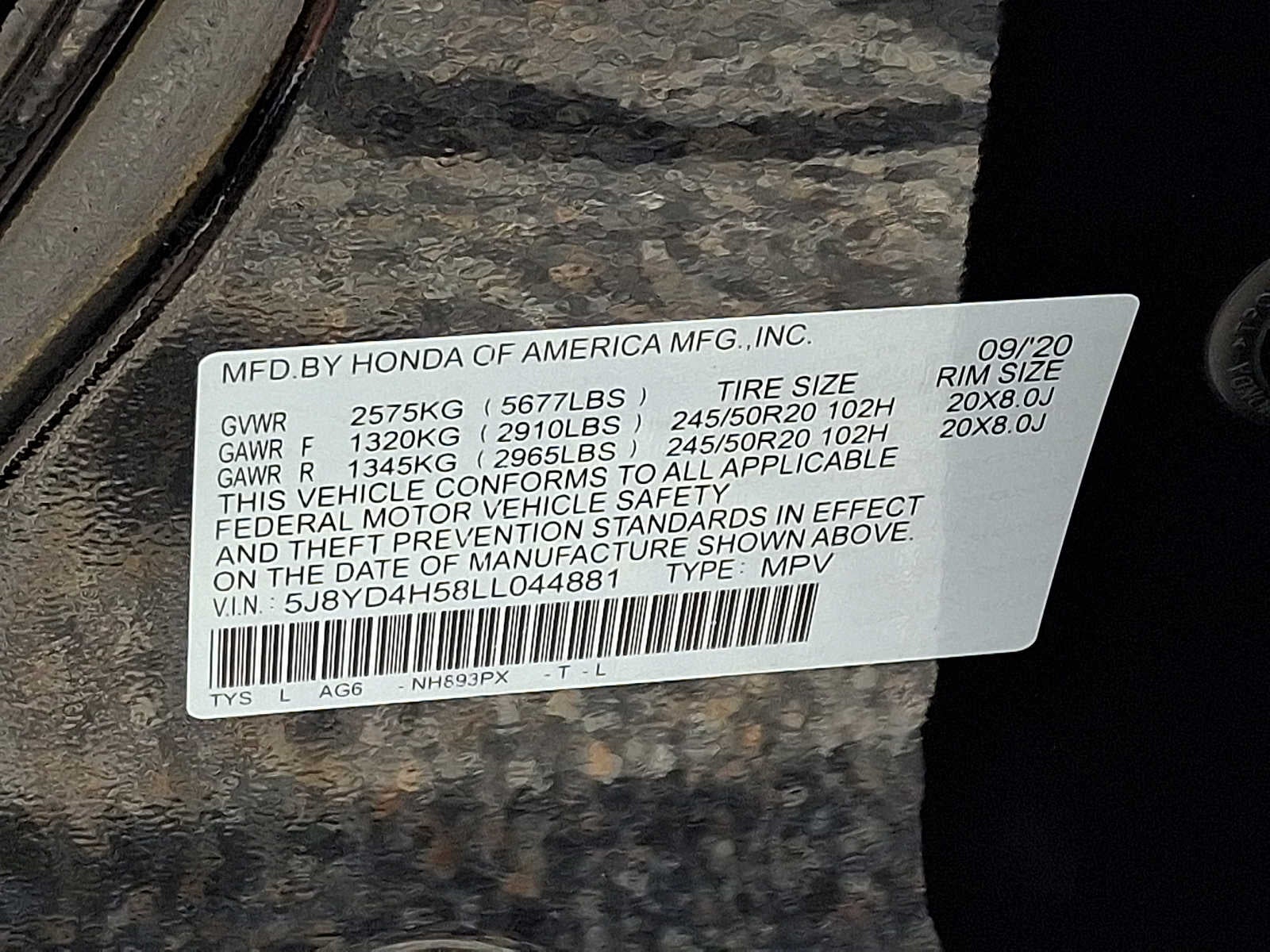 2020 Acura MDX SH-AWD 7-Passenger w/Technology Pkg