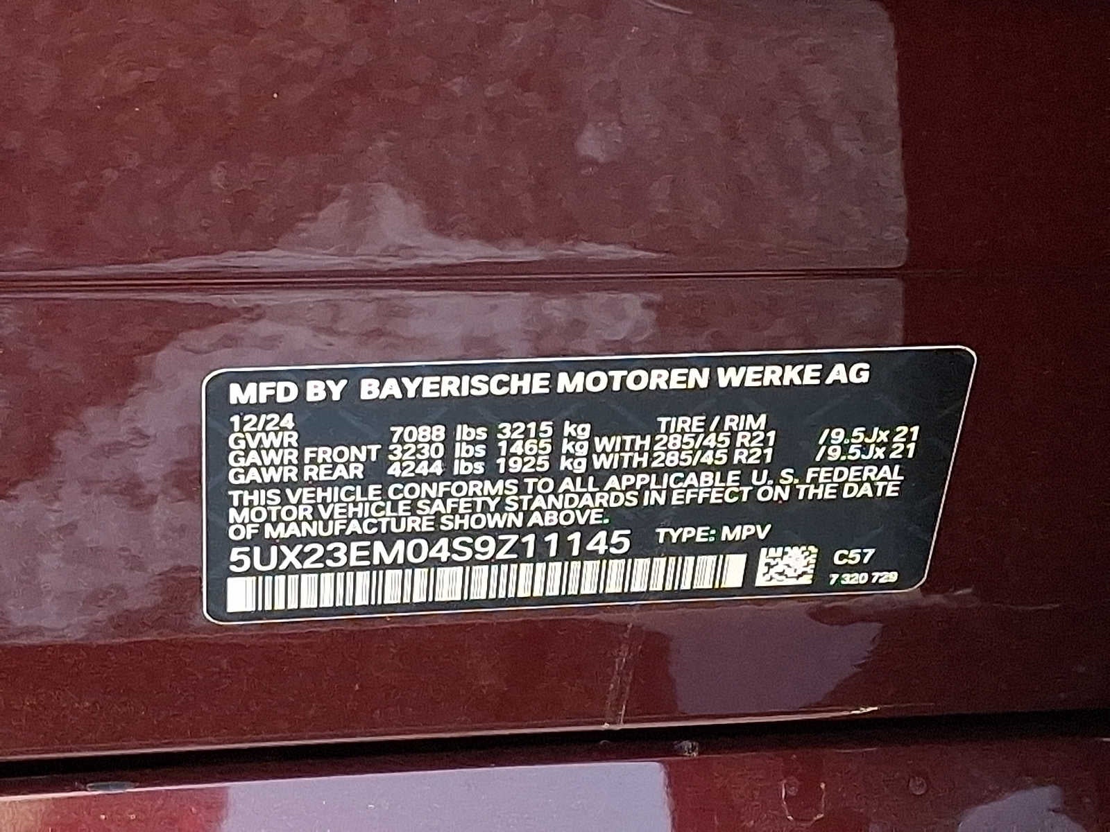 2025 BMW X7 xDrive40i Sports Activity Vehicle